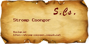 Stromp Csongor névjegykártya