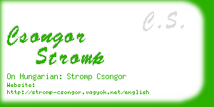 csongor stromp business card